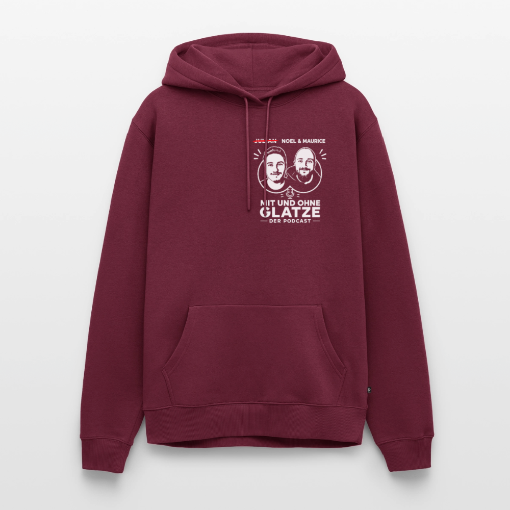 Mit & Ohne Glatze – Podcast Hoodie 🎙️ - burgundy