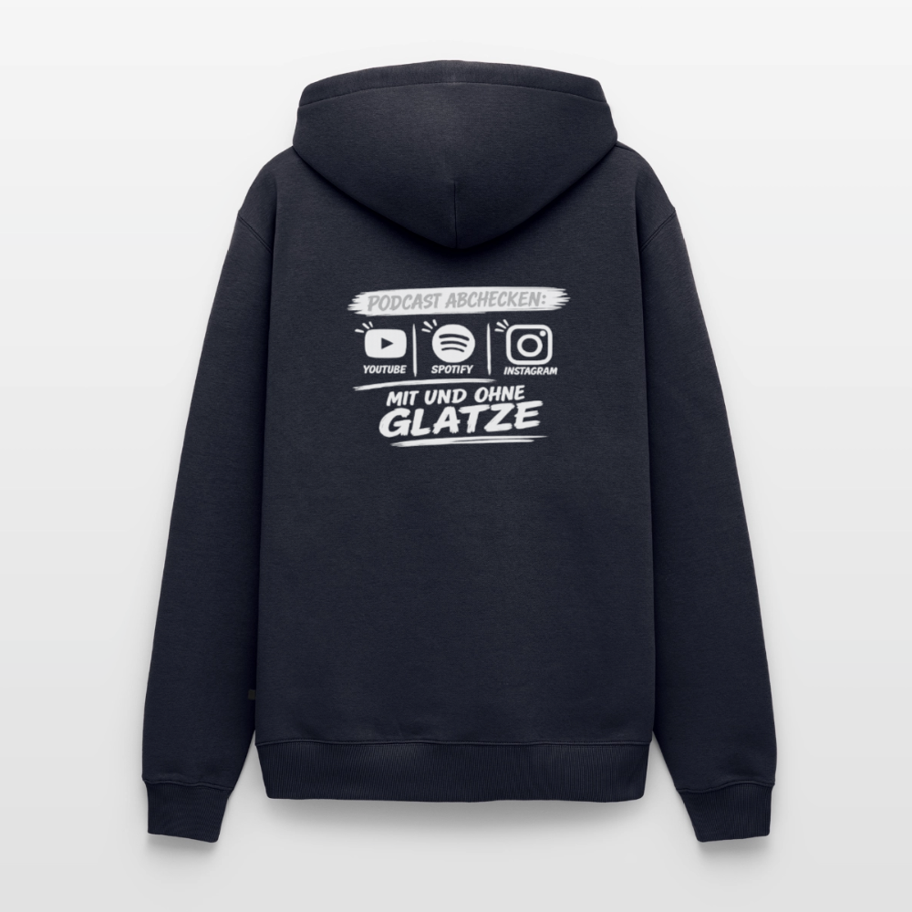 Mit & Ohne Glatze – Podcast Hoodie 🎙️ - navy