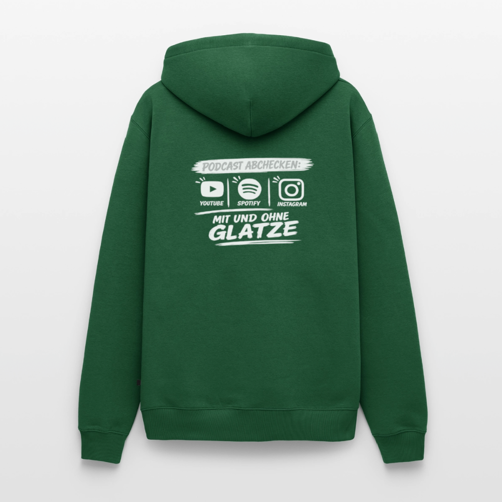 Mit & Ohne Glatze – Podcast Hoodie 🎙️ - bottle green