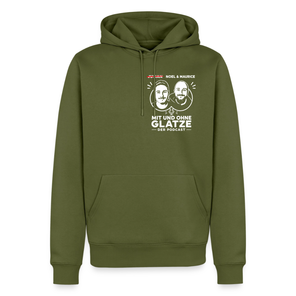 Mit & Ohne Glatze – Podcast Hoodie 🎙️ - khaki