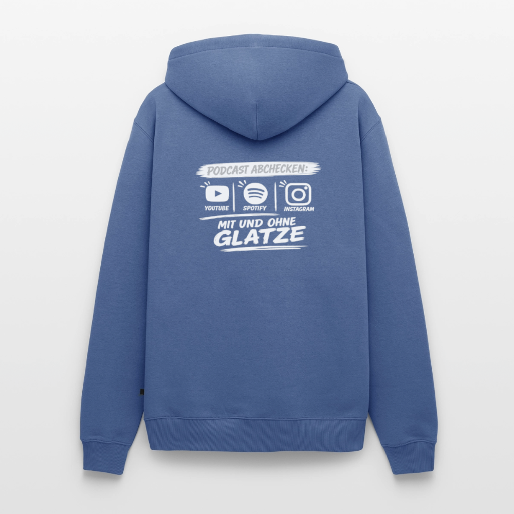Mit & Ohne Glatze – Podcast Hoodie 🎙️ - stone blue