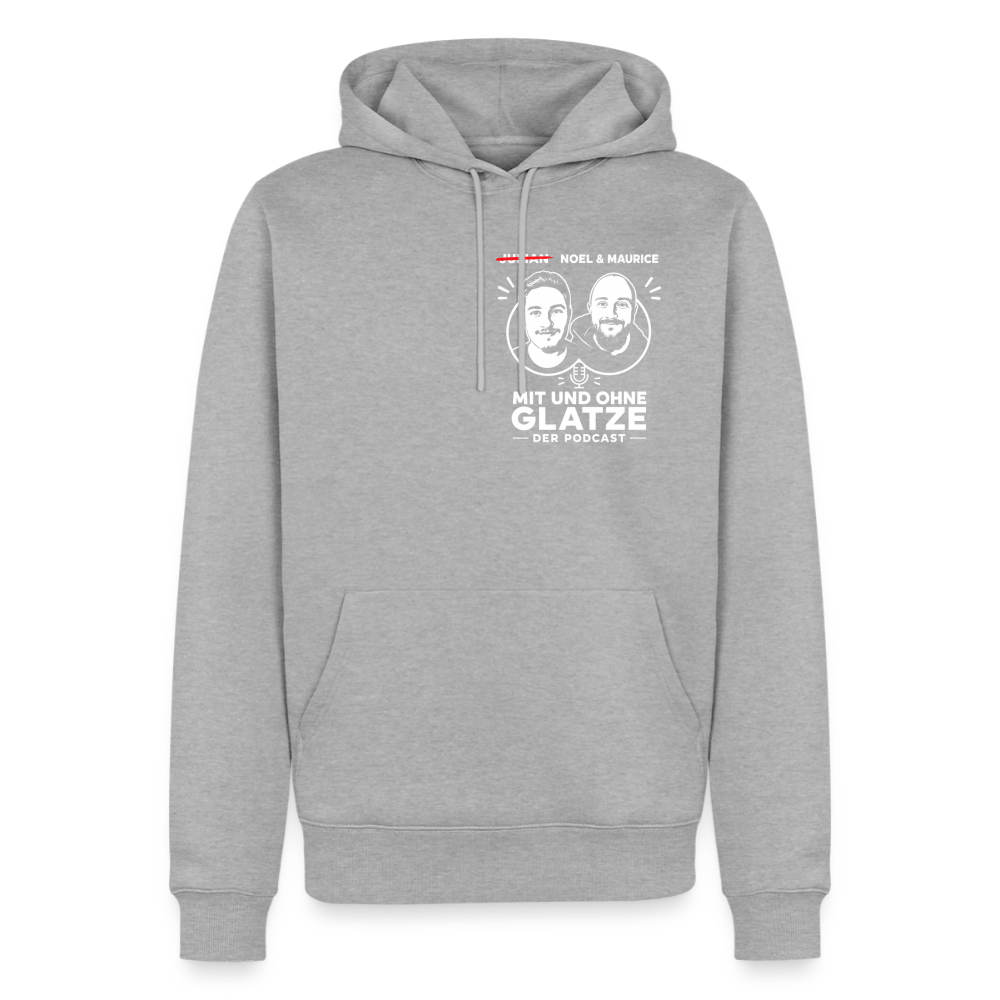 Mit & Ohne Glatze – Podcast Hoodie 🎙️ - heather grey