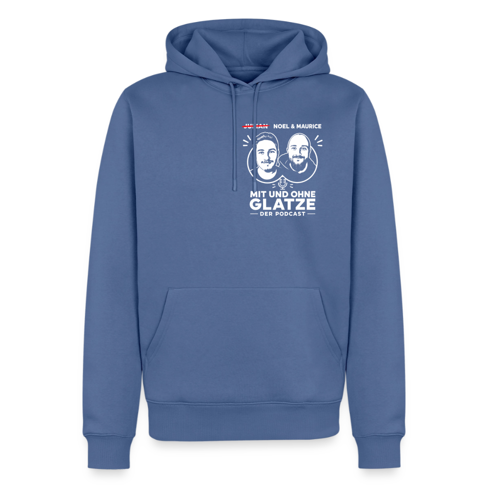 Mit & Ohne Glatze – Podcast Hoodie 🎙️ - stone blue
