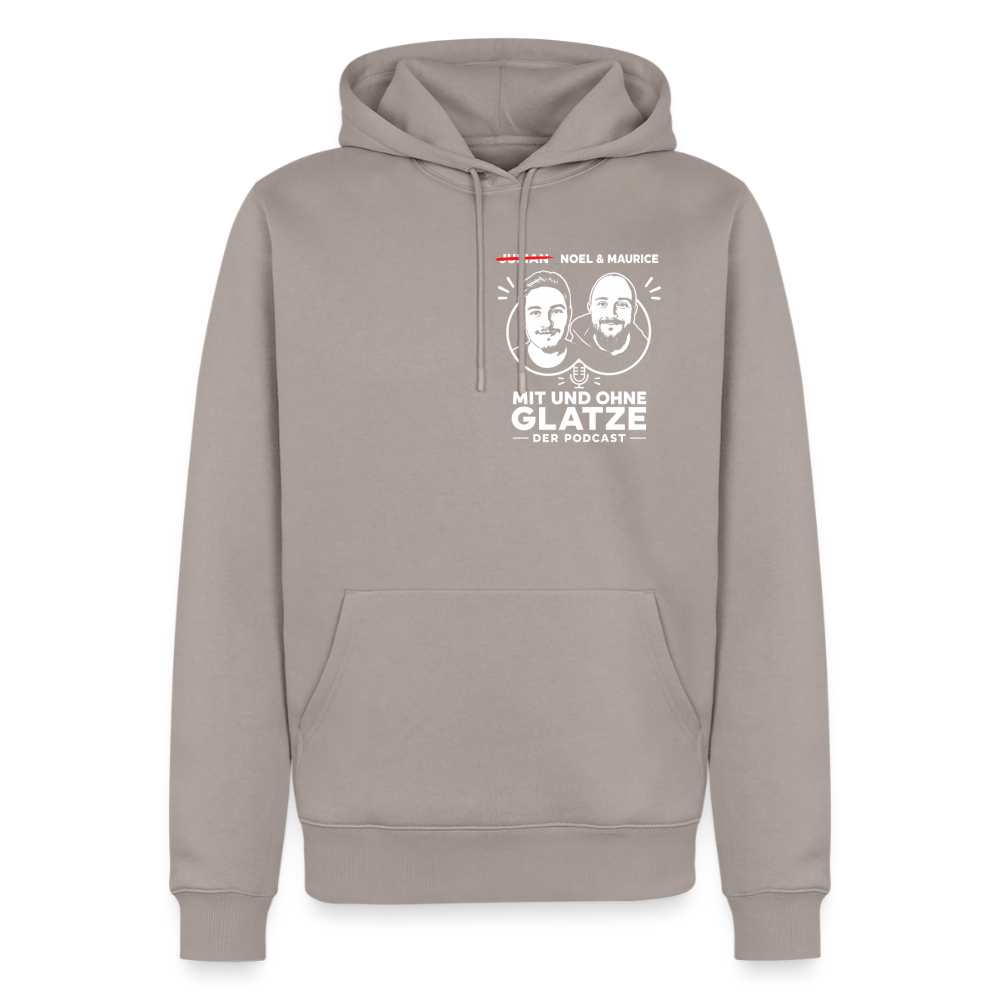 Mit & Ohne Glatze – Podcast Hoodie 🎙️ - taupe